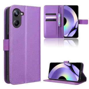 For Realme 10 4G Diamond Texture Leather Phone Case(Purple)