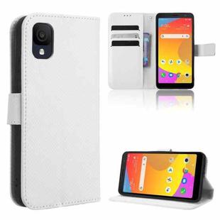 For TCL ION Z Diamond Texture Leather Phone Case(White)
