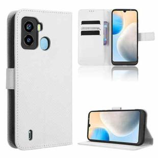 For Tecno Pop 6 BE7 Diamond Texture Leather Phone Case(White)