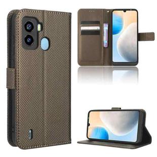 For Tecno Pop 6 BE7 Diamond Texture Leather Phone Case(Brown)