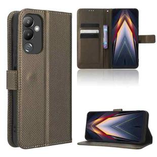 For Tecno Pova 4 Diamond Texture Leather Phone Case(Brown)