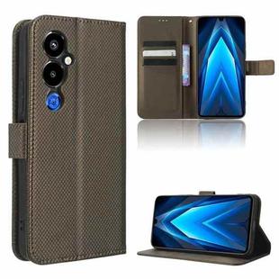 For Tecno Pova 4 Pro Diamond Texture Leather Phone Case(Brown)