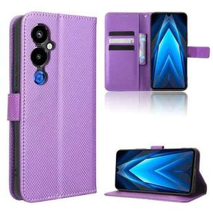 For Tecno Pova 4 Pro Diamond Texture Leather Phone Case(Purple)