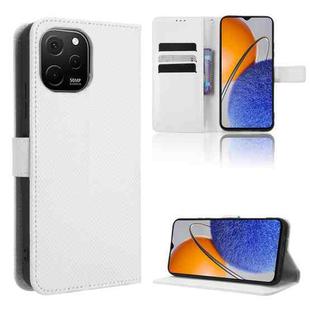 For Huawei nova Y61 Diamond Texture Leather Phone Case(White)