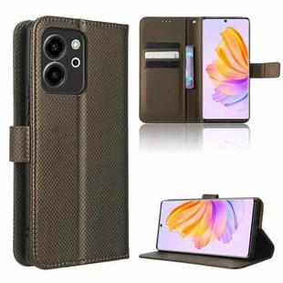 For Honor 80 SE 5G Diamond Texture Leather Phone Case(Brown)