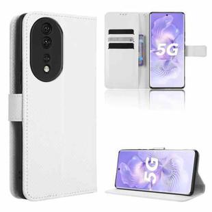 For Honor 80 5G Diamond Texture Leather Phone Case(White)