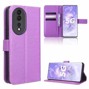 For Honor 80 5G Diamond Texture Leather Phone Case(Purple)