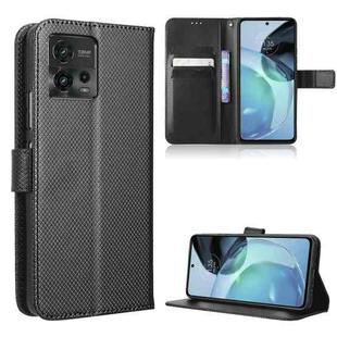 For Motorola Moto G72 4G Diamond Texture Leather Phone Case(Black)