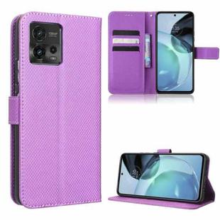 For Motorola Moto G72 4G Diamond Texture Leather Phone Case(Purple)