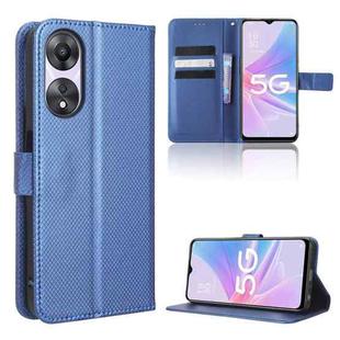 For OPPO A58 5G Diamond Texture Leather Phone Case(Blue)