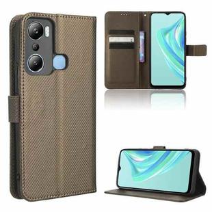 For Infinix Hot 20i Diamond Texture Leather Phone Case(Brown)