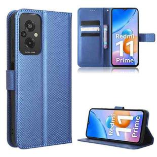 For Xiaomi Redmi 11 Prime 4G Diamond Texture Leather Phone Case(Blue)