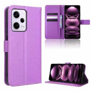For Xiaomi Redmi Note 12 Pro+ China Diamond Texture Leather Phone Case(Purple)