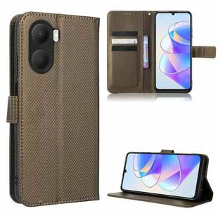 For Honor Play 40 Plus Diamond Texture Leather Phone Case(Brown)