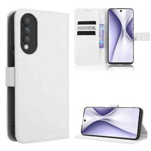 For Honor X20 SE / Huawei nova 10z Diamond Texture Leather Phone Case(White)