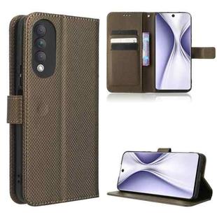 For Honor X20 SE / Huawei nova 10z Diamond Texture Leather Phone Case(Brown)