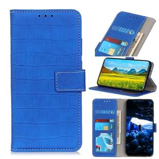 For Xiaomi Mi 10 Lite 5G/Mi 10 Youth 5G Crocodile Texture Horizontal Flip Leather Case with Holder & Card Slots & Wallet(Blue)