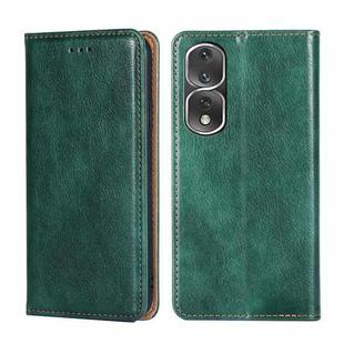 For Honor 80 Pro Gloss Oil Solid Color Magnetic Leather Phone Case(Green)