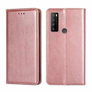 For TCL 30XL 2022 Gloss Oil Solid Color Magnetic Leather Phone Case(Rose Gold)