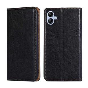 For Samsung Galaxy A04e 4G Gloss Oil Solid Color Magnetic Leather Phone Case(Black)