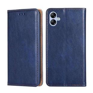 For Samsung Galaxy A04e 4G Gloss Oil Solid Color Magnetic Leather Phone Case(Blue)