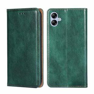 For Samsung Galaxy A04e 4G Gloss Oil Solid Color Magnetic Leather Phone Case(Green)