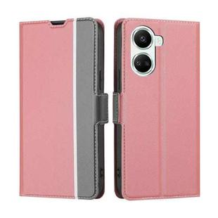 For Huawei nova 10 SE Twill Texture Side Buckle Leather Phone Case(Pink)