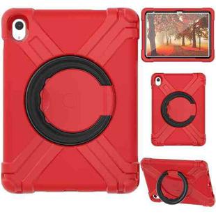 For iPad 10th Gen 10.9 2022 EVA + PC Tablet Protective Case with 360 Rotating Bracket(Red+Black)