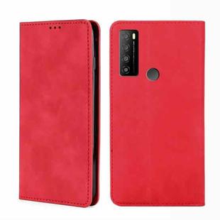 For TCL 30XL 2022 Skin Feel Magnetic Horizontal Flip Leather Phone Case(Red)