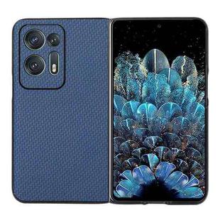 For OPPO Find N2 Carbon Fiber Texture Shockproof Phone Case(Blue)