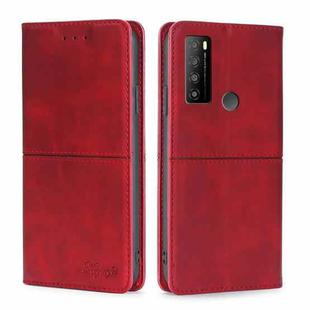 For TCL 30XL 2022 Cow Texture Magnetic Horizontal Flip Leather Phone Case(Red)