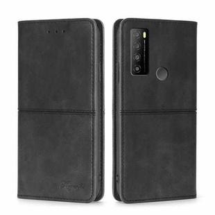 For TCL 30XL 2022 Cow Texture Magnetic Horizontal Flip Leather Phone Case(Black)