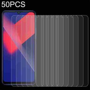 For Wiko 10 50pcs 0.26mm 9H 2.5D Tempered Glass Film