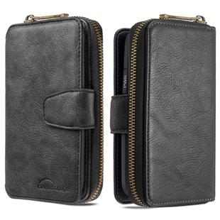 For iPhone 11 Detachable Multifunctional Horizontal Flip Leather Case with Card Slots & Zipper Wallet & Photo Frame(Black)