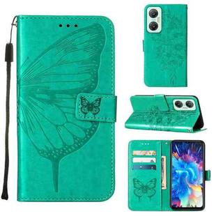 For Infinix Hot 20 5G X666 / X66B Embossed Butterfly Flip Leather Phone Case(Green)