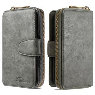 For Galaxy S20 Detachable Multifunctional Horizontal Flip Leather Case with Card Slots & Zipper Wallet & Photo Frame(Grey)