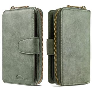 For Galaxy S20 Detachable Multifunctional Horizontal Flip Leather Case with Card Slots & Zipper Wallet & Photo Frame(Green)