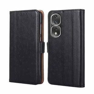 For Honor 80 Pro Ostrich Texture Flip Leather Phone Case(Black)