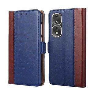 For Honor 80 Pro Ostrich Texture Flip Leather Phone Case(Blue)