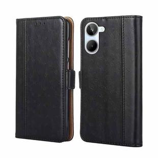 For Realme 10 4G Ostrich Texture Flip Leather Phone Case(Black)