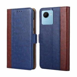 For Realme C30s Ostrich Texture Flip Leather Phone Case(Blue)