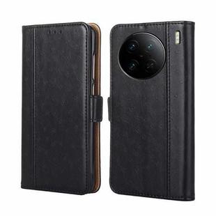 For vivo X90 Pro+ Ostrich Texture Flip Leather Phone Case(Black)