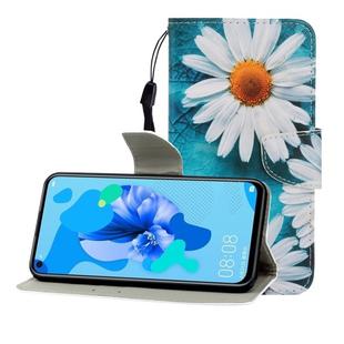 For Huawei Nova 5i / P20 Lite (2019) Colored Drawing Horizontal Flip Leather Case with Holder & Card Slot & Wallet(Chrysanthemum)