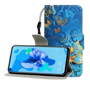 For Huawei Nova 5i / P20 Lite (2019) Colored Drawing Horizontal Flip Leather Case with Holder & Card Slot & Wallet(Jade Butterfly)