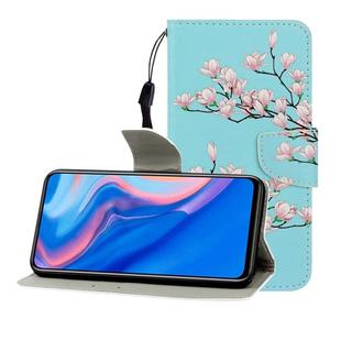 For Huawei P Smart Z / Y9 Prime (2019) Colored Drawing Horizontal Flip Leather Case with Holder & Card Slot & Wallet(Magnolia)