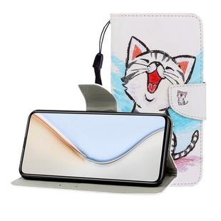 For Xiaomi Redmi K30 Pro Colored Drawing Horizontal Flip Leather Case with Holder & Card Slot & Wallet(Red Mouth Cat)