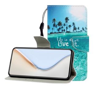 For Xiaomi Redmi K30 Pro Colored Drawing Horizontal Flip Leather Case with Holder & Card Slot & Wallet(Coconut Tree)