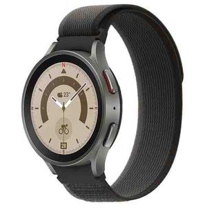 For Samsung Galaxy Watch4 / 5 / 5 Pro Loop Nylon Watch Band(Black Gray)