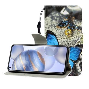 For Huawei Honor 30 Pro Colored Drawing Horizontal Flip Leather Case with Holder & Card Slot & Wallet(A Butterfly)