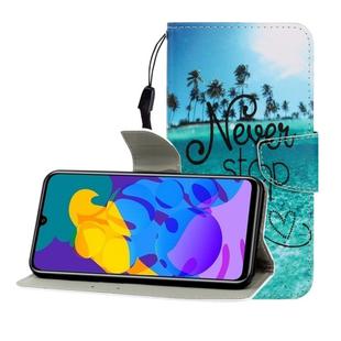 For Huawei Honor Play 4T Pro Colored Drawing Horizontal Flip Leather Case with Holder & Card Slot & Wallet(Blue Coconut Grove)